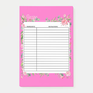 REZEPT, KOCHEN, KOCH, POST-IT KLEBEZETTEL