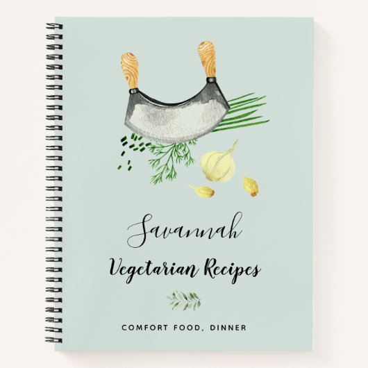 Rezept Kochen vegitäre Kräuter Sali Notizblock (Vorderseite)