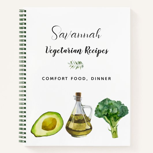 Rezept Kochen vegitarisches Gemüse Notizblock (Vorderseite)