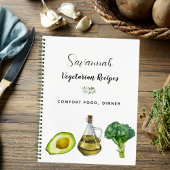 Rezept Kochen vegitarisches Gemüse Notizblock