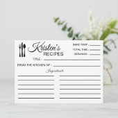 Rezept Küche Geschirrspülte Zutaten Minimal Einladung (Stehend Vorderseite)