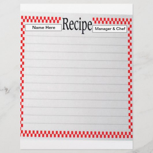 Rezept Letterhead (Vorderseite)