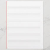 Rezept mit Noten Modernes Rosa Letter-Format (Rückseite)