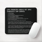 Rezept-Mousepad des Funny Engineer Mousepad (Mit Mouse)