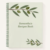 Rezept-Notebook für den Olive-Zweig Notizblock (Vorderseite)