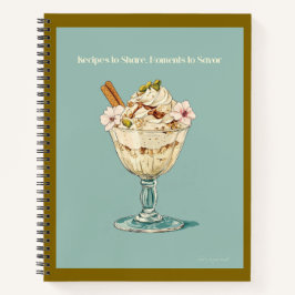 Rezept-Notebook mit Eis Notizblock