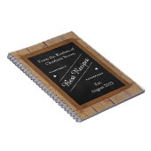Rezept-Notebook mit Ihrem Namen auf der Chalkboard Notizblock (Rechte Seite)