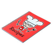 Rezept Notebook mit niedlichem Cartoon Koch Koch Notizblock (Linke Seite)