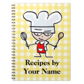 Rezept-Notebook mit personalisiertem Namen | Konst Notizblock (Vorderseite)