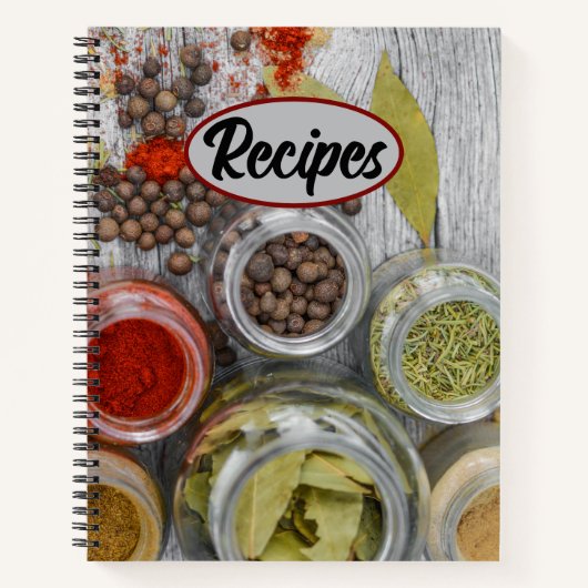 Rezept-Notebook mit Seasoning Notizblock (Vorderseite)