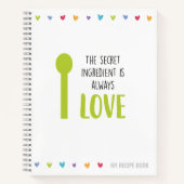 Rezept Notebook oder Journal zum Schreiben von Rez Notizblock (Vorderseite)