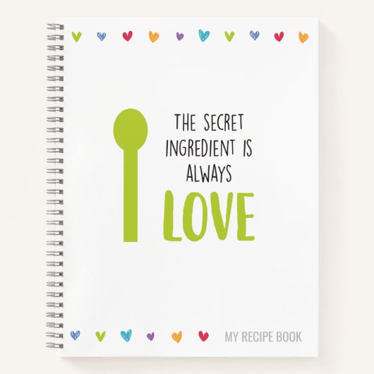 Rezept Notebook oder Journal zum Schreiben von Rez Notizblock (Vorderseite)