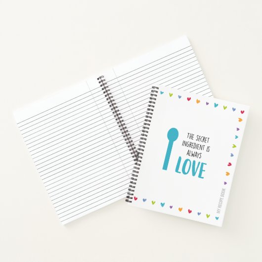 Rezept Notebook oder Journal zum Schreiben von Rez Notizblock (Innenseite)