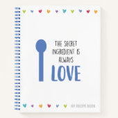 Rezept Notebook oder Journal zum Schreiben von Rez Notizblock (Vorderseite)