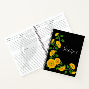 Rezept Notebook-Sonnenblumen Notizblock