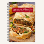 Rezept-Notebook - Veggie Vegan + Glutenfreie Weihn Notizblock (Vorderseite)
