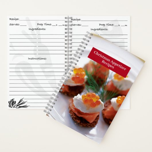 Rezept-Notebook - Weihnachts-Appetizer-Rezepte Notizblock (Innen)