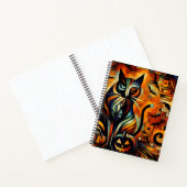 Rezept-Notebook zu Halloween Cat Bullet Line Notizblock (Innenseite)