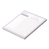 Rezept Notepad im Baby Pink Geo Muster Notizblock (Rotiert)