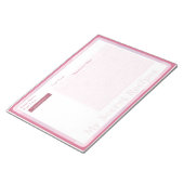 Rezept Notepad im Baby Pink Muster Notizblock (angewinkelt)