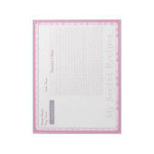 Rezept Notepad in Sweet Pink Dots Notizblock (Rotiert)