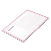 Rezept Notepad in Sweet Pink Dots Notizblock (angewinkelt)