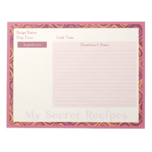 Rezept Notepad in wärmer Herbstwelle Notizblock
