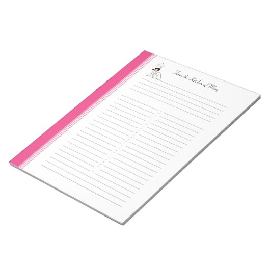 Rezept Notepad mit Küche Kunst für Binder Notizblock (angewinkelt)