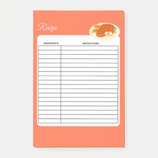 REZEPT POST-IT KLEBEZETTEL (Vorderseite)