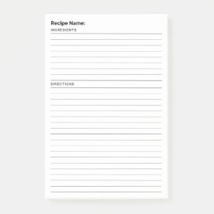 Rezept Post-it Klebezettel