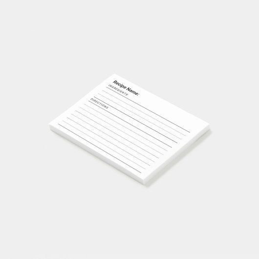 Rezept Post-it Klebezettel (angewinkelt)