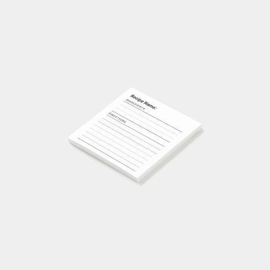 Rezept Post-it Klebezettel (angewinkelt)