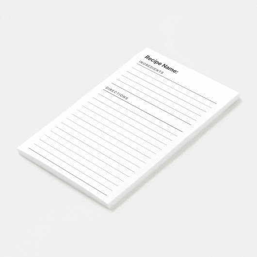Rezept Post-it Klebezettel (angewinkelt)