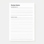 Rezept Post-it Klebezettel (Vorderseite)