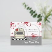 Rezept Postcard - Retro Stove Moderne Küche Postkarte (Stehend Vorderseite)