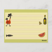 Rezept Postkarte (Rückseite)