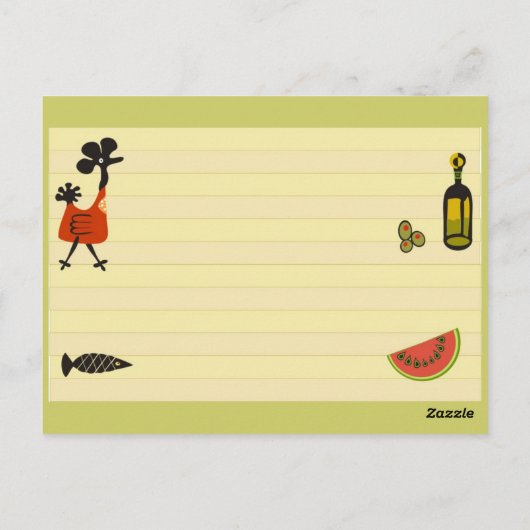 Rezept Postkarte (Rückseite)