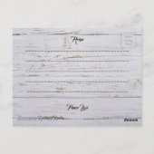 Rezept Postkarte (Rückseite)