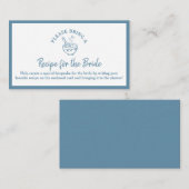 Rezept Request Card Dusty Blue Brautparty Begleitkarte (Vorne/Hinten)