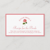 Rezept Request Card für Brautparty Dusty Rose Begleitkarte (Vorderseite)