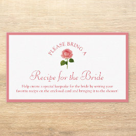 Rezept Request Card für Brautparty Dusty Rose Begleitkarte