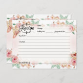 Rezept Rosa Rosa Rose Gold Brautparty Postkarte (Vorne/Hinten)