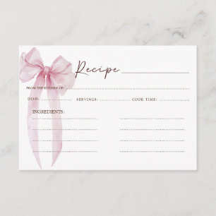 Rezept Rosa Schleife Brautparty Begleitkarte