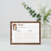 Rezept Rustikaler Bauernhof Weinbaumholz Dorfbeila Postkarte (Stehend Vorderseite)