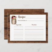 Rezept Rustikaler Bauernhof Weinbaumholz Dorfbeila Postkarte (Vorne/Hinten)