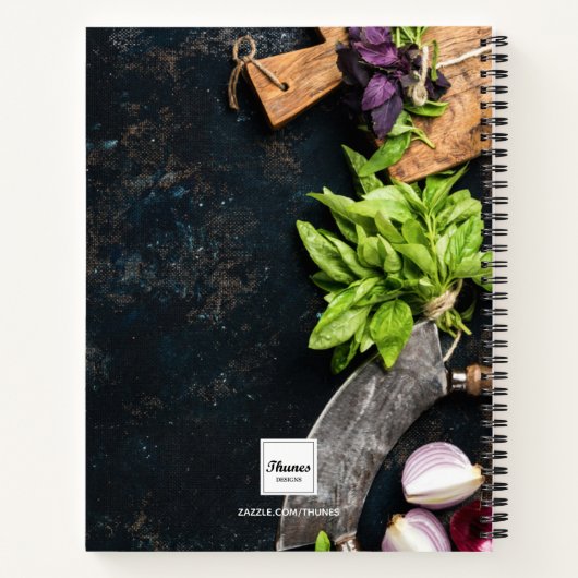 Rezept Rustikales Kochbuch vegitäre Zuhause Kochen Notizblock (Rückseite)