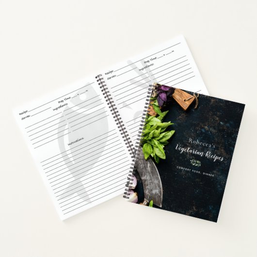 Rezept Rustikales Kochbuch vegitäre Zuhause Kochen Notizblock (Innenseite)