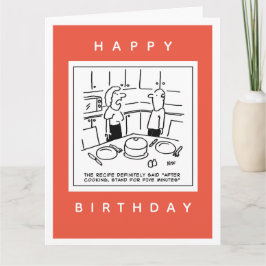 Rezept sagte Stand nach dem Kochen Cartoon Karte