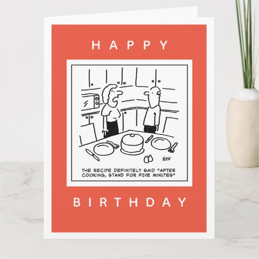 Rezept sagte Stand nach dem Kochen Cartoon Karte (Vorderseite)
