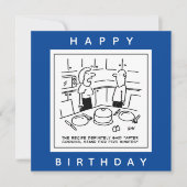 Rezept sagte Stand nach dem Kochen Cartoon Karte (Vorderseite)